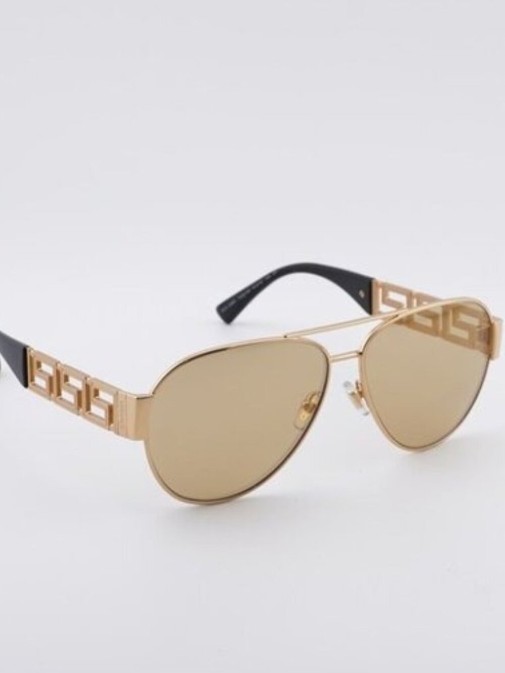 Versace VE2289 1002D8 Sunglasses Gold Aviator Frame, Light Yellow Mirror Lenses